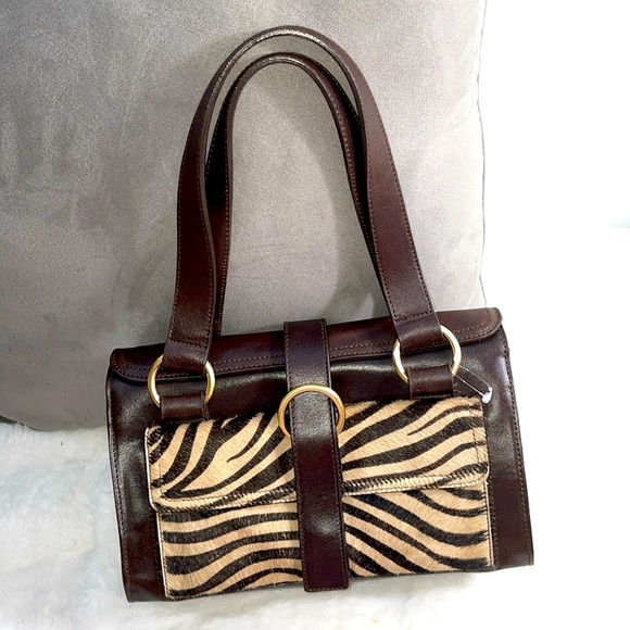Furla shoulder bag Nwot leather and calfhair with dust bag